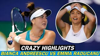 Emma Raducanu vs Bianca Andreescu  Crazy Highlights Tennis 2024 HD [upl. by Rissa]