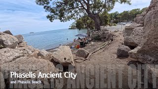 4K TürkiyeTurkey  Phaselis Ancient City amp Phaselis Beach 튀르키예터키  파셀리스 고대 도시 amp 파셀리스 비치 [upl. by Oirasec886]