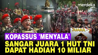 Kumpulan Aksi Kopassus di HUT ke79 TNI Sangar Juara 1 Raih Rp10 Miliar [upl. by Parthena]