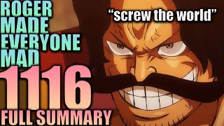 EVERYONE IS MAD AT ROGER BECAUSE OF THIS  One Piece Chapter 1116 Spoilers [upl. by Lazar903]