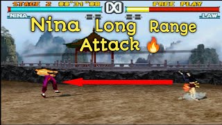 Tekken 3 Nina With Gon Fighting style [upl. by Yelsnya]