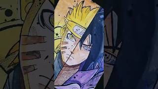 NARUTO AND SASUKE WATER COLOR PAINTING anime art rap music bigdawgs [upl. by Dionysus]