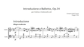 Ermanno WolfFerrari – Introduzione e Balletto for Violin and Cello [upl. by Artsa316]