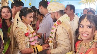 Nisha Ravindra In Madhu Gowda Nikhil Marriage  Madhu Gowda Wedding Videos [upl. by Horlacher]