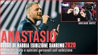 Anastasio  Rosso di rabbia SANREMO 2020  Analisi del testo [upl. by Linders]