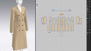 Drafting Women Redingote Clo Marvelous Designer [upl. by Niamrej224]