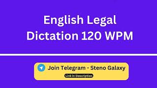 🔴 English Legal 120 WPM Dictation  highcourtdictation districtcourtdictation [upl. by Cob]