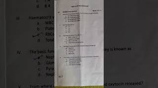 BUHS BSC Nursing Semester 1 Applied Anatomy and Applied Physiology Question paper 2024 buhs [upl. by Ogden]