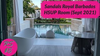 Sandals Royal Barbados Room Tour Royal Seaside Crystal Lagoon [upl. by Mitchel]