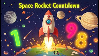 Space Rocket Countdown  Learning Song for Kids [upl. by Lacim445]