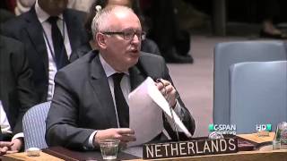 Full Speech Dutch Minister of Foreign Affairs Timmermans  plane crash MH17 UN  21 July 2014 [upl. by Boeschen518]