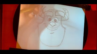 How to draw Sulley Easy from Monsters Inc at Disney’s Animation Academy [upl. by Morty]