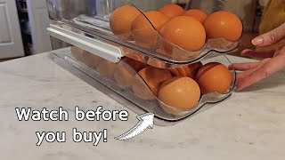 Rolling Egg Holder Container for Fridge by RoskDeewat Demo and Review [upl. by Urbani200]