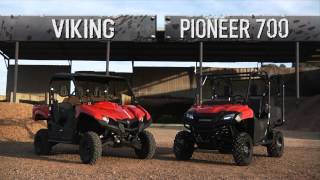 2014 Yamaha Viking vs Honda Pioneer [upl. by Hsejar]