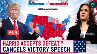 LIVE  Kamala Harris Admits Defeat Cancels Florida Speech as Trump Dominates Election Night [upl. by Ellerud]