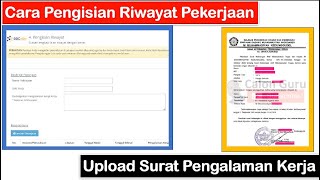 Cara Pengisian Riwayat Pekerjaan dan Cara Upload Surat Pengalaman Kerja di SSCASN Pendaftaran CPNS [upl. by Nayt]