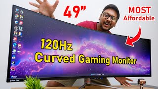 Unboxing My Killer 49quot 120Hz Ultra Wide 329 Curved Gaming Monitor 🤯 OMG [upl. by Adnelg]