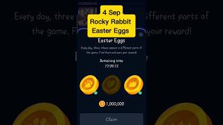 Rocky Rabbit Easter Eggs 4 amp 5 September  Rocky Rabbit Daily Combo Today 4 sep [upl. by Nattie]