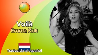 Emma Kok  Voilà Letra en francés y traducida al español [upl. by Onailil343]