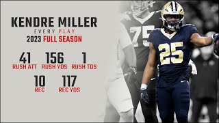 Kendre Miller Full Season Replay Every Run Target and Catch in the 2023 NFL Season [upl. by Avram]