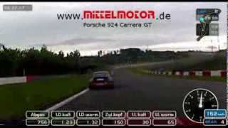 Nürburgring Nordschleife mit Porsche 924 Carrera GT eine Runde Training beim Eifelrennen 2013 [upl. by Fields532]