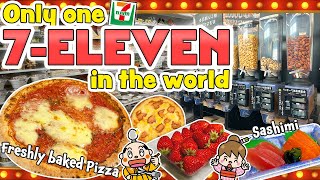 The only 7Eleven in the world  Japanese Convenience Store  Japan Food [upl. by Oicangi698]