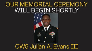 CW5 Julian A Evans III Memorial Ceremony [upl. by Wolfie]