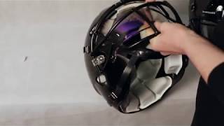 HOW TO INSTALL VISORS eyeshield on american football helmet [upl. by Carlile]