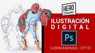 CREATIVIDAD  Ilustración con Huion GT191 amp Photoshop [upl. by Lenoil]