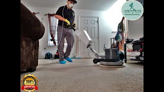 How to Clean carpet with bonnet pads ✔  VLM processKenilworth NJ [upl. by Gauthier965]