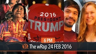 Marcos Swiss deposits Rousey on Pacquiao Donald Trump  6PM wRap [upl. by Ettennor]