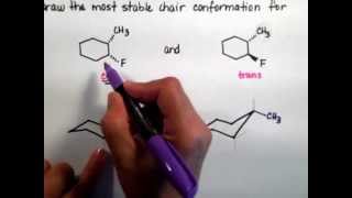 Problem 4 cis and trans1fluoro2methylcyclohexmp4 [upl. by Enilrad]