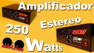 Amplificador estéreo de 250 watts [upl. by Allegna]