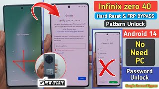 Infinix Zero 40 Hard Reset  frp bypass Android 14  infinix Zero 40 Google Account Lock Remove [upl. by Eekorehc]