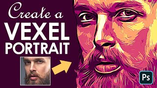 Photoshop How to Create Stunning VEXEL Art Portraits [upl. by Ecirted]