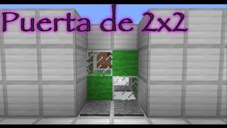 Tutorial de redstone Puerta 2x2 de pistones Ultra compacta  Minecraft [upl. by Austine]