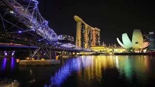 Time lapse of Singapores night in 4kfull HDlion [upl. by Aiyot]