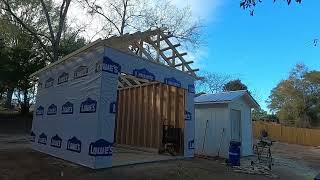 Building a 12x16 Shed start to finish Time lapse Cost 280000 [upl. by Laurence]