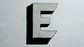 Easy 3d Drawing Letter “E” How To Draw Capital Alphabet [upl. by Maryrose]