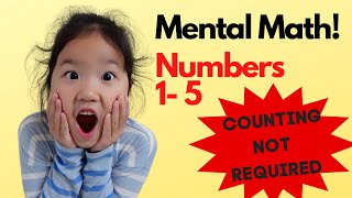 MENTAL MATH for Kids NUMBER SENSE and SUBITIZING Numbers 1 to 5  Gameschooling MATH [upl. by Ahkihs]