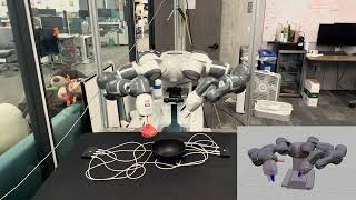 Teleoperated Bimanual Robotic Arm YuMi IRB14000 via Oculus VR Controllers [upl. by Dal51]