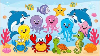 DOLPHIN AND FRIENDS  Kids Song  Favorite Childrens Song [upl. by Sholley]