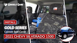 2021 Chevy Silverado 1500 Camo  Gold Series Seat Covers MultiCam Black [upl. by Percival]