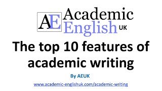 The Top 10 features of Academic Writing HD 1080p [upl. by Johna]