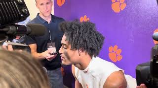 Clemson 31 No 20 UNC 20 Nate Wiggins postgame [upl. by Aidualk150]