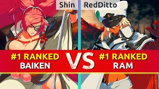 GGST ▰ Shin 1 Ranked Baiken vs RedDitto 1 Ranked Ramlethal High Level Gameplay [upl. by Esoryram]