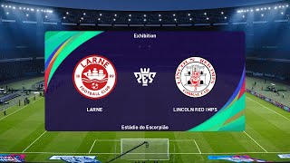 Larne FC vs Lincoln Red Imps 29082024 UEFA Europa Conference League PES 2021 [upl. by Hermann]