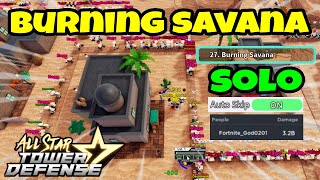 SOLO Beating World 2 Story BURNING SAVANA in Full Auto Skip  All Star Tower Defense Roblox [upl. by Farlay]