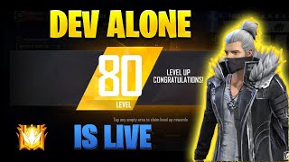 ONEHAND GAMEPLAY  FREE FIRE LIVE  DEV ALONE IS BACK  Garena Free Fire [upl. by Yenffit]