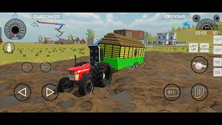 swaraj tractor vs new hoodland tractor in daldal 🗣️🗣️trending 1billionviewschallenge games [upl. by Sasnak302]